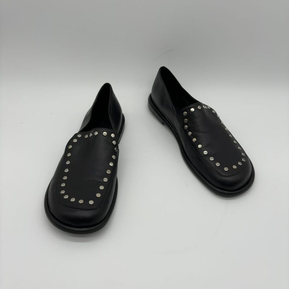ME+EM Stud Travel Loafer Black Soft Nappa Leather Quiet Luxury